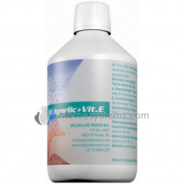 De Weerd BelgaGarlic + Vitamina E 250 ml (aceite de ajo + vitamina E). productos para palomas 