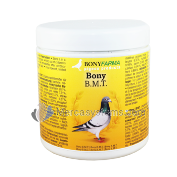 Bony BMT 500g, (brewer's yeast enriched with lacto proteins and vitamins). For Racing Pigeons