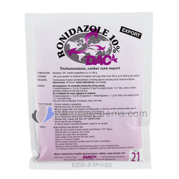 Ronidazole, dac, products for pigeons