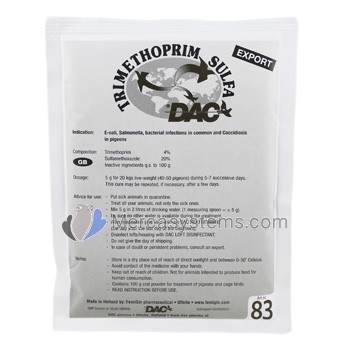 Trimethoprim Sulfa, dac, products for pigeons