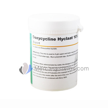 Pigeons Produts and Supplies: Doxycycline Hyclaat 10% 150 gr, (against respiratory & bacterial infections)