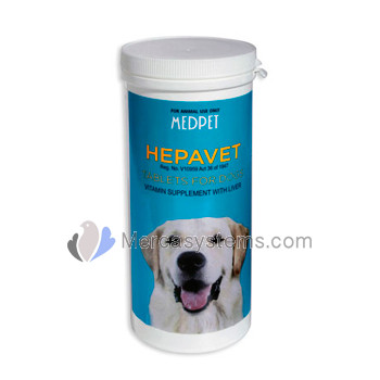 MedPet HepaVet 100 tabs, Vitamin supplement with liver for use in dogs.