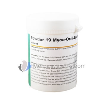 Pigeons Produts and Supplies: Powder 19 Myco-Orni-Special 100gr, (severe respiratory problems)