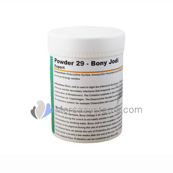 Pigeons Produts and Supplies: Powder 29 - Bony Jodi 100gr, (combined magistral formula against nest mortality)