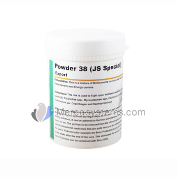 Pigeons Produts and Supplies: Powder 38 100gr (JS Special), (against respiratory & intestinal infections)
